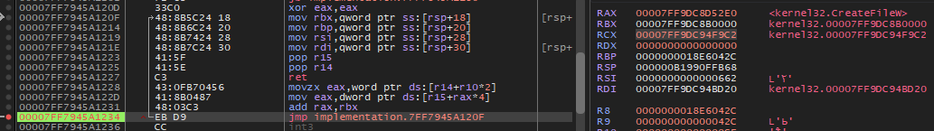 What function was imported from x64dbg